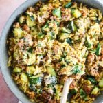 5 Ingredient Italian Sausage and Zucchini Orzo