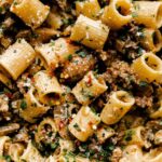 Creamy Marsala Pasta with Spicy Italian Sausage & Mushrooms